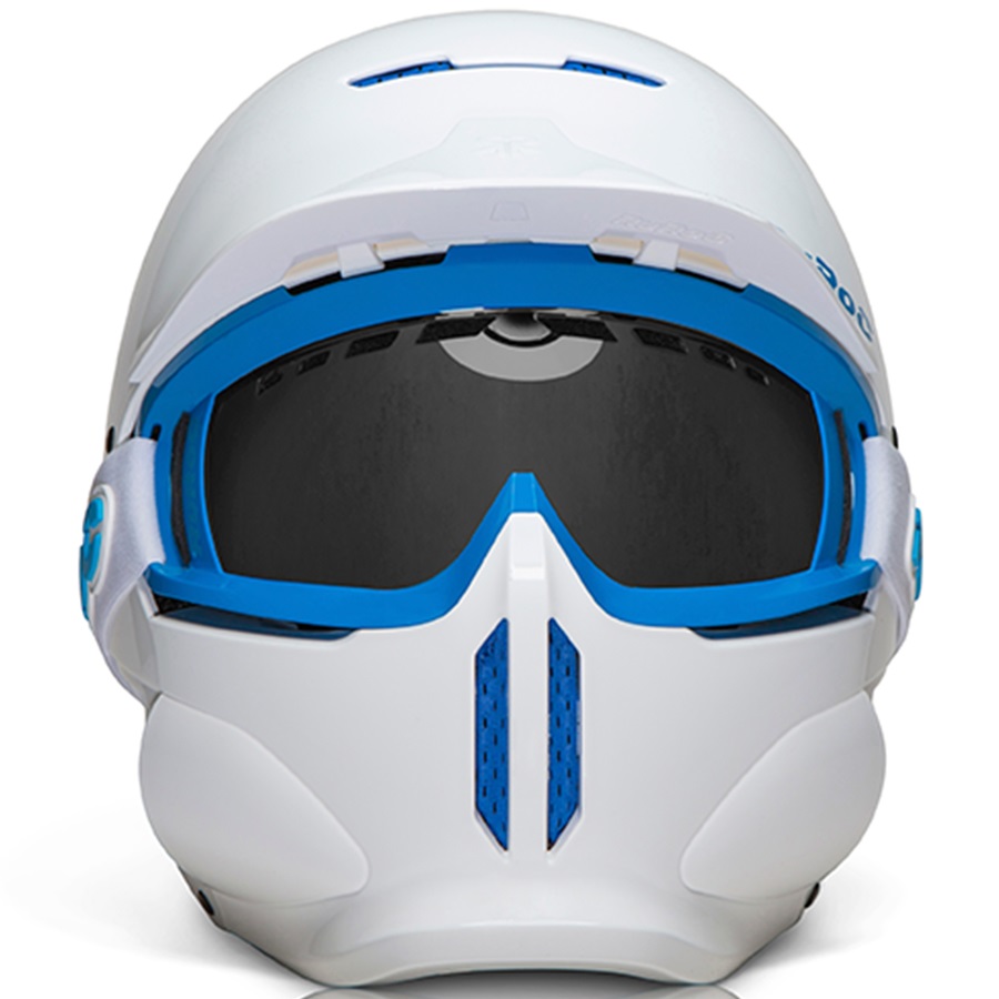 Ruroc RG1DX Full Face Snowboard/Ski Helmet, XL, White Ice